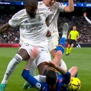 kiayun-皇马主场爆冷输球，吕迪格暴力动作未被罚下引发争议